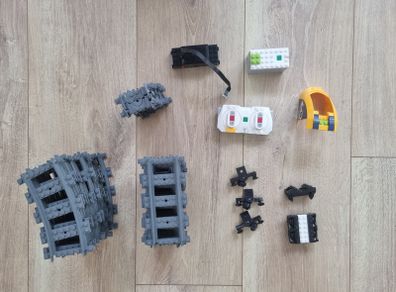 Lego train tracks and train motors