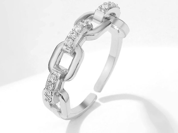 Resized silver colour ring 15 each new