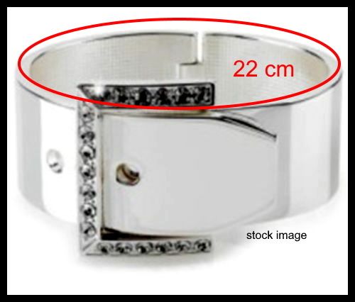 Ladies NEW Silver Chrome Hinged Belt Buckle Adjustable Bangle/ Bracelet By Park Lane