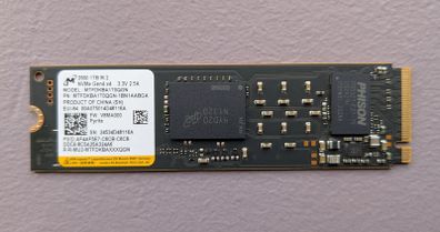 New Micron 2500 1TB NVMe with heatsink