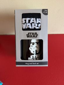 lego Star Wars stormtrooper mug and sock set