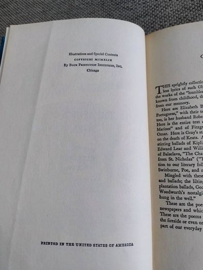 Treasury of Poems 1949 hardback 400 pages in very good condition with signs of wear on the cover see photos FREE STANDARD POSTAGE INCLUDED