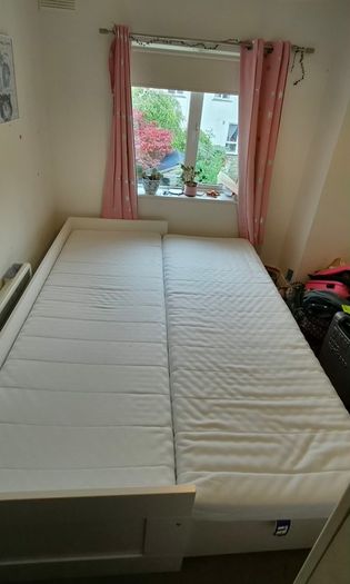 FREE IKEA BRIMNES Day Bed with 2 Mattresses, Excellent Condition