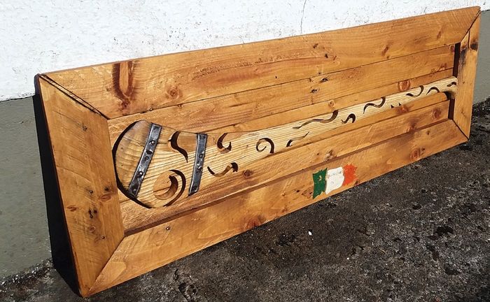 Rustic "Old Irish Hurley" Wallmount wood art