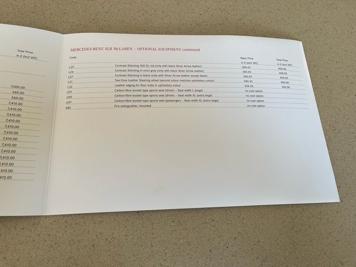 Mercedes SLR Sales Brochure