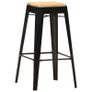 Bar Stools 2 pcs Black Solid Mango Wood Image 3