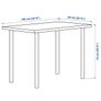 IKEA Desk Linnmon Vanity White Stained Oak Effect for Alex Drawers Image 3