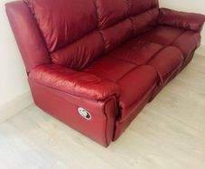 URGENT SALE - Leather Manual Recliner sofa 3 seater