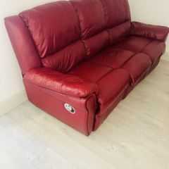 Leather Manual Recliner sofa 3 seater