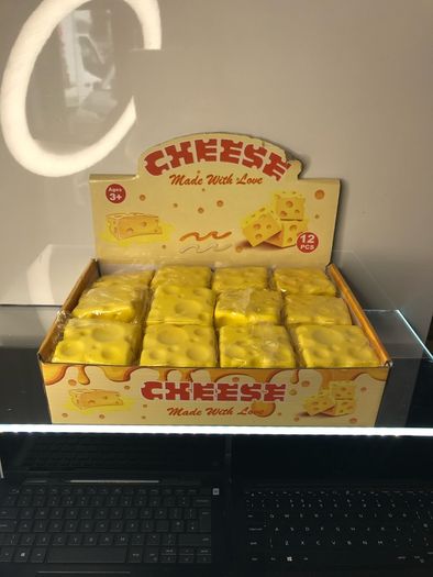 Kids squishy cheese cube