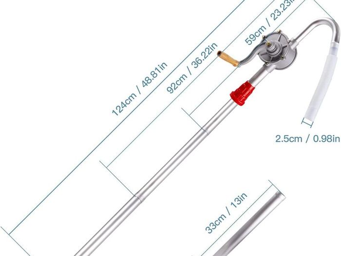 Oil Barrel Pump,Aluminum Alloy Rotary Hand Crank Oil Barrel Drum Pump for Petrol Diesel Fuel Garage Hand Drum Barrel Pump Tool