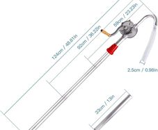Oil Barrel Pump,Aluminum Alloy Rotary Hand Crank Oil Barrel Drum Pump for Petrol Diesel Fuel Garage Hand Drum Barrel Pump Tool