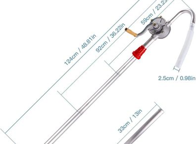 Oil Barrel Pump,Aluminum Alloy Rotary Hand Crank Oil Barrel Drum Pump for Petrol Diesel Fuel Garage Hand Drum Barrel Pump Tool