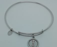 Chrysalis Rhodium Plated Silver Expandable Initial 'I' Bangle New Without Tags CAN POST