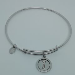 Chrysalis Rhodium Plated Silver Expandable Initial 'I' Bangle New Without Tags CAN POST