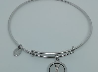 Chrysalis Rhodium Plated Silver Expandable Initial 'I' Bangle New Without Tags CAN POST
