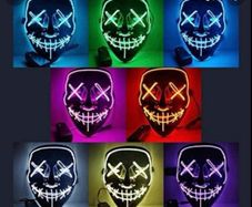 LED neon mask Halloween purge
