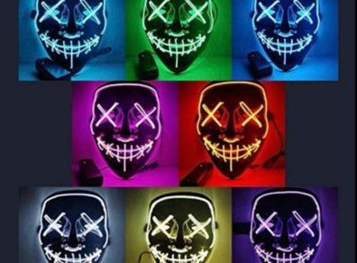 LED neon mask Halloween purge