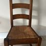 Set of 6 wooden dining chairs with rush seats Image 5