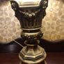 Very large Mid Century Decorative Cherub/Angels brass lamp Image 2