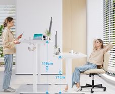 Height Adjustable Standing Desk With Memory Smart Panel Office Electric