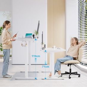 Height Adjustable Standing Desk With Memory Smart Panel Office Electric