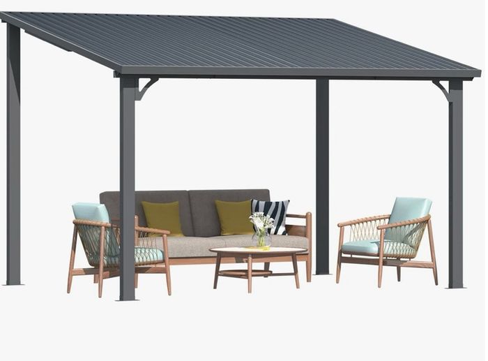 Gazebo hardtop with Galvanized Steel Sloping Roof