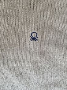 Benetton cotton beige kids jumper 8-9 years