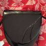 Vintage 80s Black Patent Evening Bag  Sculpted shell or leaf design Made in Hong Kong Image 3