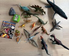 Dinosaur collection, plus Dino quiz game, sticker book and Dino pencil