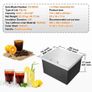 Drop in Ice Chest, 28"L x 16"W x 17"H Stainless Steel Ice Cooler, Commercial Ice Bin with Hinged Cover Image 2