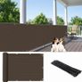 Privacy Screen, 1m x 5m Patio Privacy Protective Screens 500g/m HDPE 95 UV Block Porch Privacy Fence Cover for Backyard Deck Railing Pools - with Cable Ties and Rope (Brown) Image 3