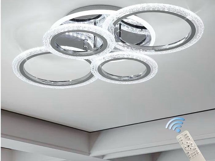 Brand New Modern Ceiling Light 58W Dimmable Flush Mount LED Ceiling Light 4 Rings