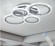 Brand New Modern Ceiling Light 58W Dimmable Flush Mount LED Ceiling Light 4 Rings