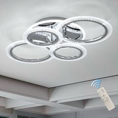 Brand New Modern Ceiling Light 58W Dimmable Flush Mount LED Ceiling Light 4 Rings