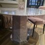 Stunning solid marble dining table and four velvet chairs Image 3