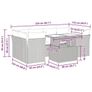 7 Piece Garden Sofa Set with Cushions Grey Poly Rattan Acacia Image 10