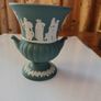 Vintage Wedgwood Miniature Green Grecian Urn Image 3