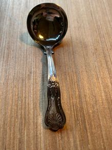 Vintage Sheffield Silver Plate Sauce Ladle with Kings pattern