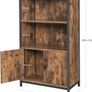 Bookcase, Book Cabinet, Office Shelf, Kitchen Cabinet with 2 Open Compartments, Adjustable Shelf in Cupboard, Multifunctional Image 3