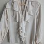 shirt women M , cream shirt long sleeved Image 3