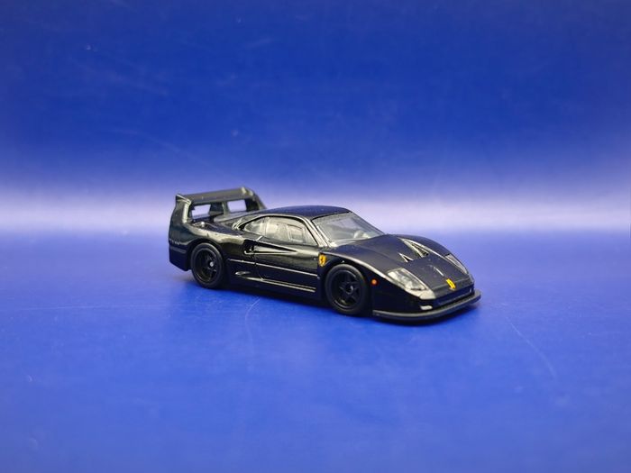 Hot Wheels Ferrari F40 Competizione with custom wheels.