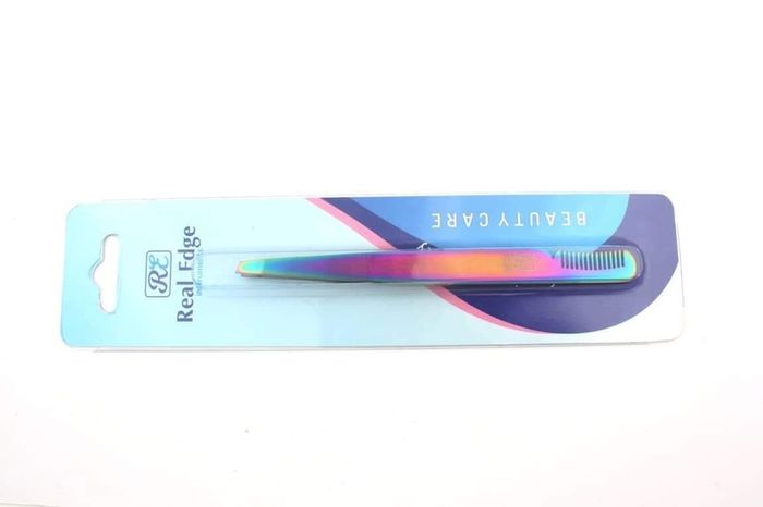 Professional Eyebrow Tweezers with Comb ingrown Hair Plucking Eyelashes Extension Tweezers Personal Grooming Instruments Stainless Steel from Real Edge (Multi)