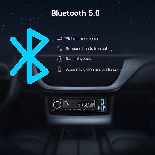 7 LED Colors Car Stereo Handsfree Calling Bluetooth 5.0 Car Radio, Stereo & Clock, 4X60W FM Radio USB/AUX (FREE SHIPPING)