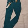 Crop Flare Green Jeans, New With Tags Image 4
