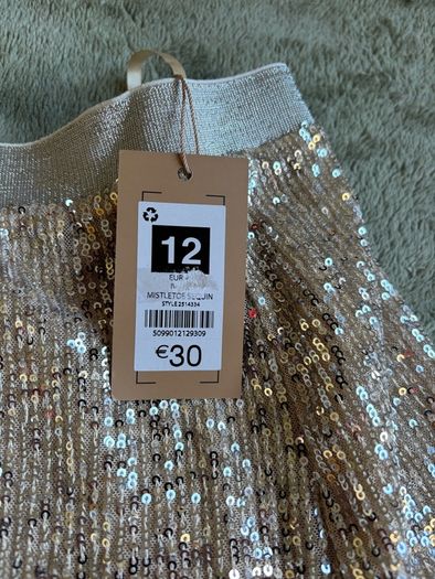 Brand New Dunnes Gallery Sequin Skirt UK 12