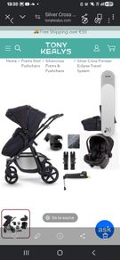 Limted edition silver cross travel system