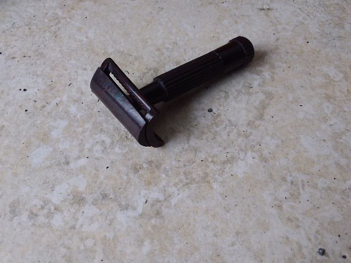Vintage : German Slant Safety Razor in Brown Bakelite