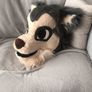 Grey wolf furry partial suit Image 3