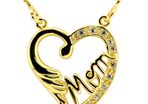 Brilliant Mother's Day Mom Mother genuine diamond Heart pendant locket